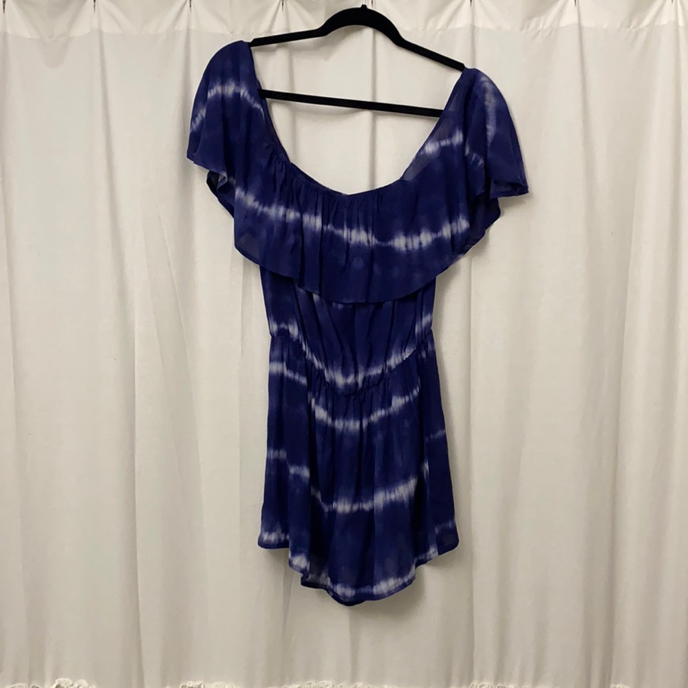Blue and White Romper